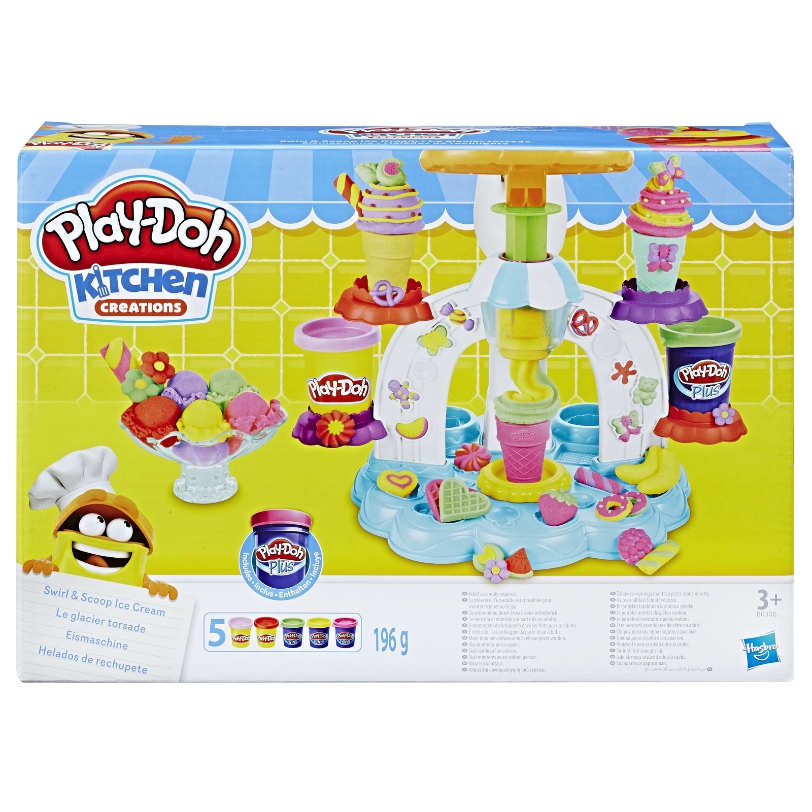 Набор пластилина Play-Doh Фабрика мороженого 5цветов B0306EU8