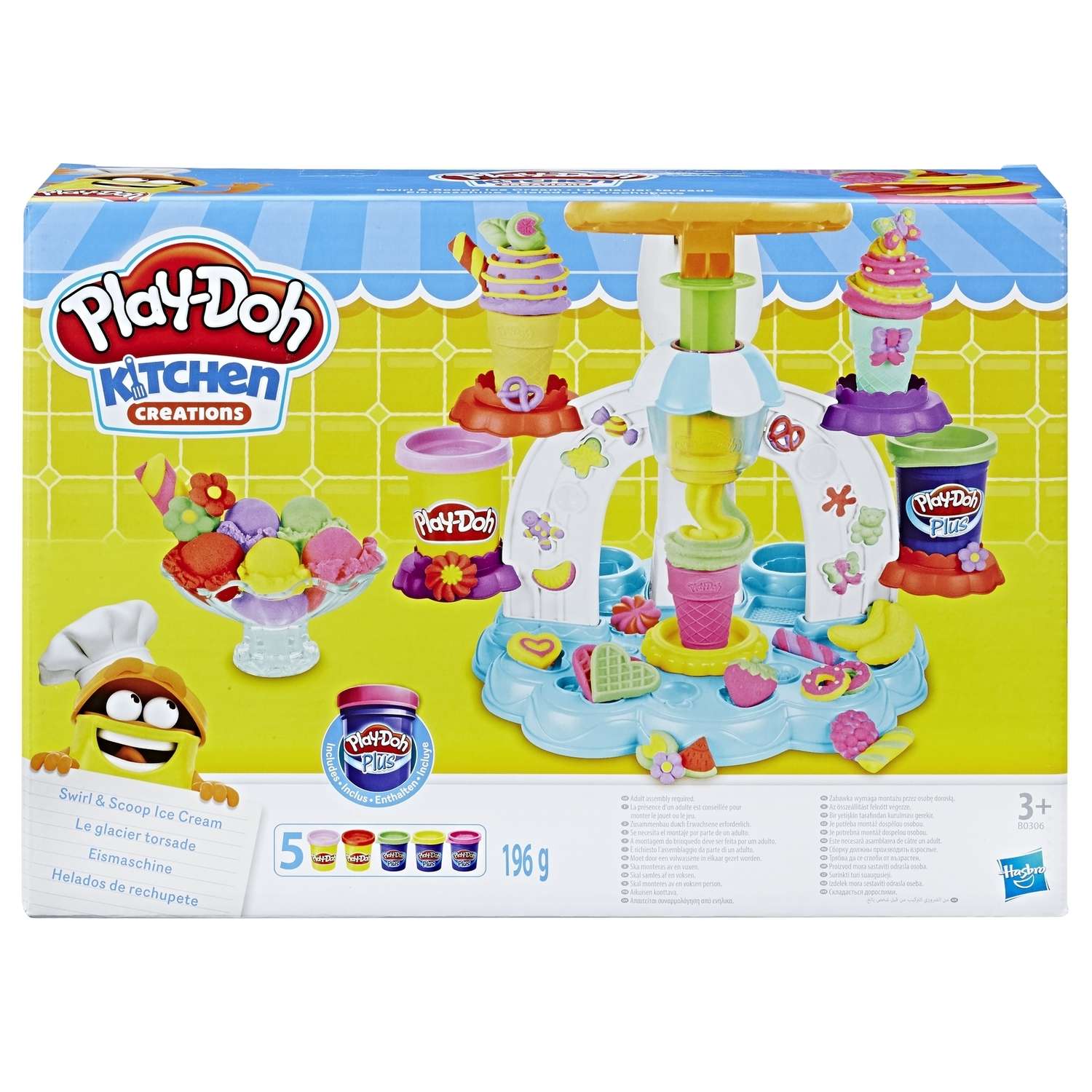 Набор пластилина Play-Doh Фабрика мороженого 5цветов B0306EU8 - фото 1