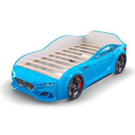 Кровать машина детская ROMACK Baby голубая 150*70 см с матрасом