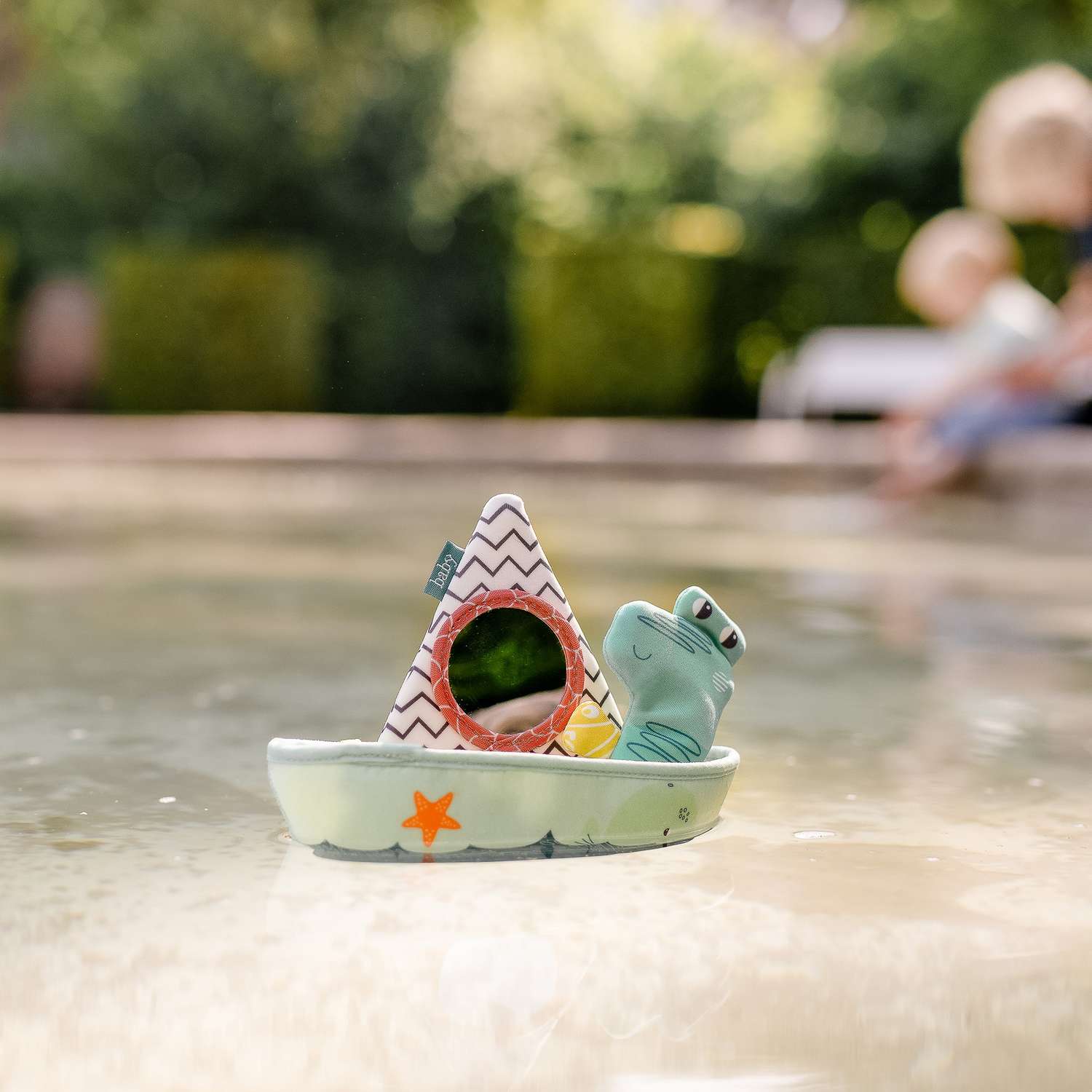 Игрушка для ванны FEHN Лодка и пальчиковая игрушка Крокодил - фото 10