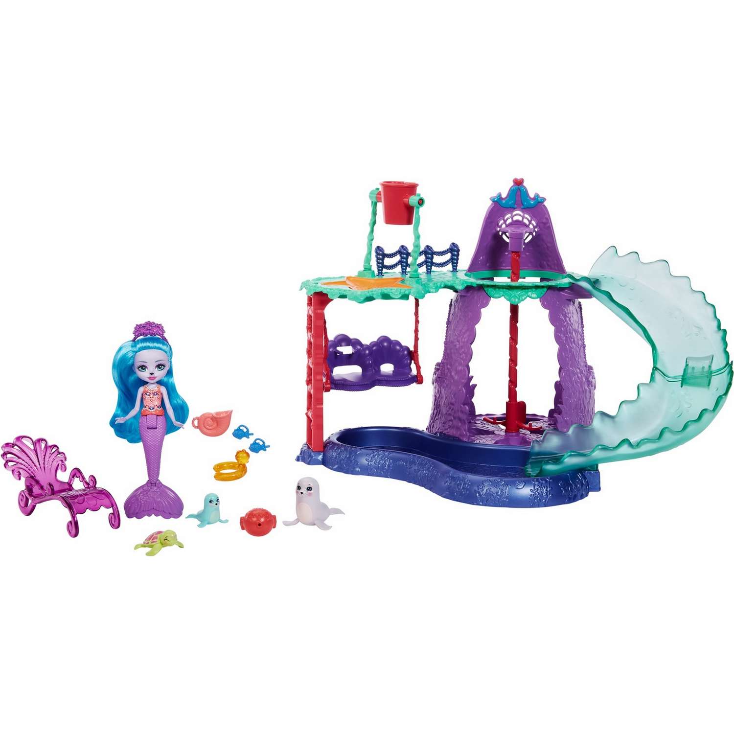 Набор игровой Enchantimals Большой аквапарк с куклой и питомцами HCG03 HCG03 - фото 1