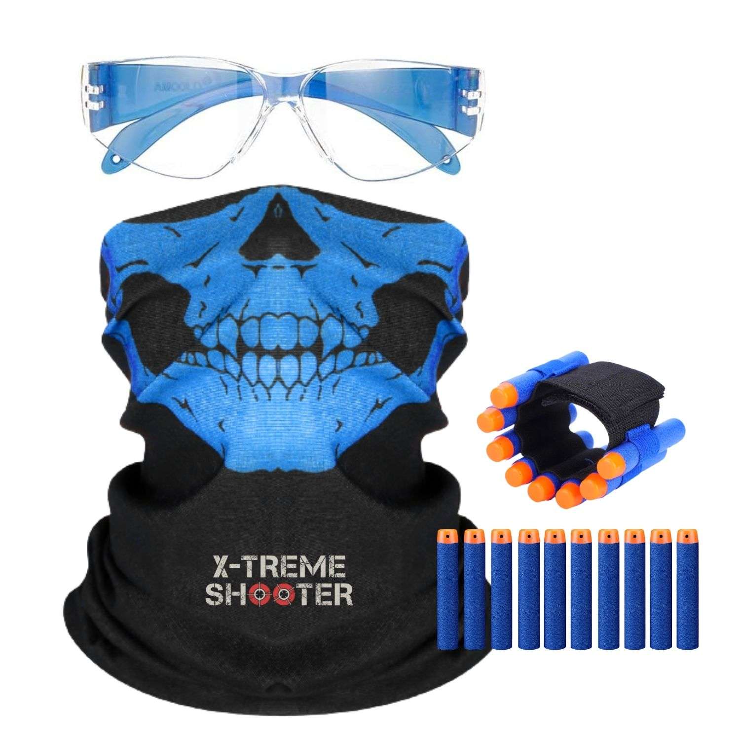 Набор X-Treme Shooter маска очки патронташ патроны - фото 1