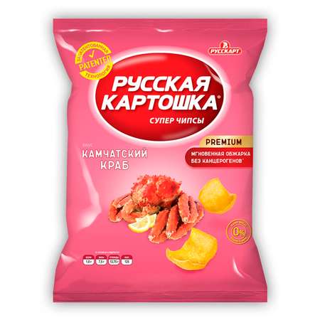 Чипсы картофельные Русская картошка со вкусом камчатского краба 140г