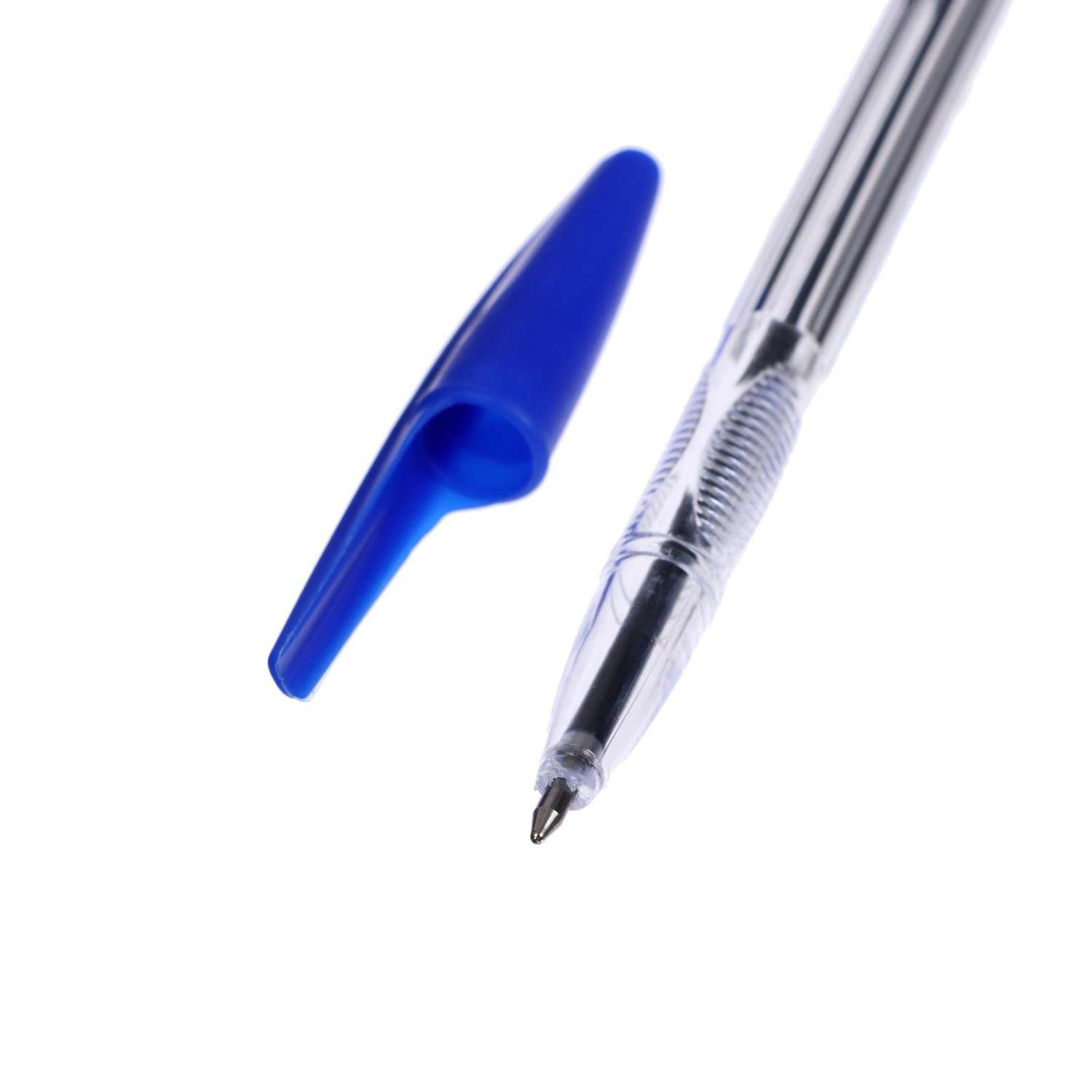 Ручка Calligrata прозрачный с синим колпачком - фото 3