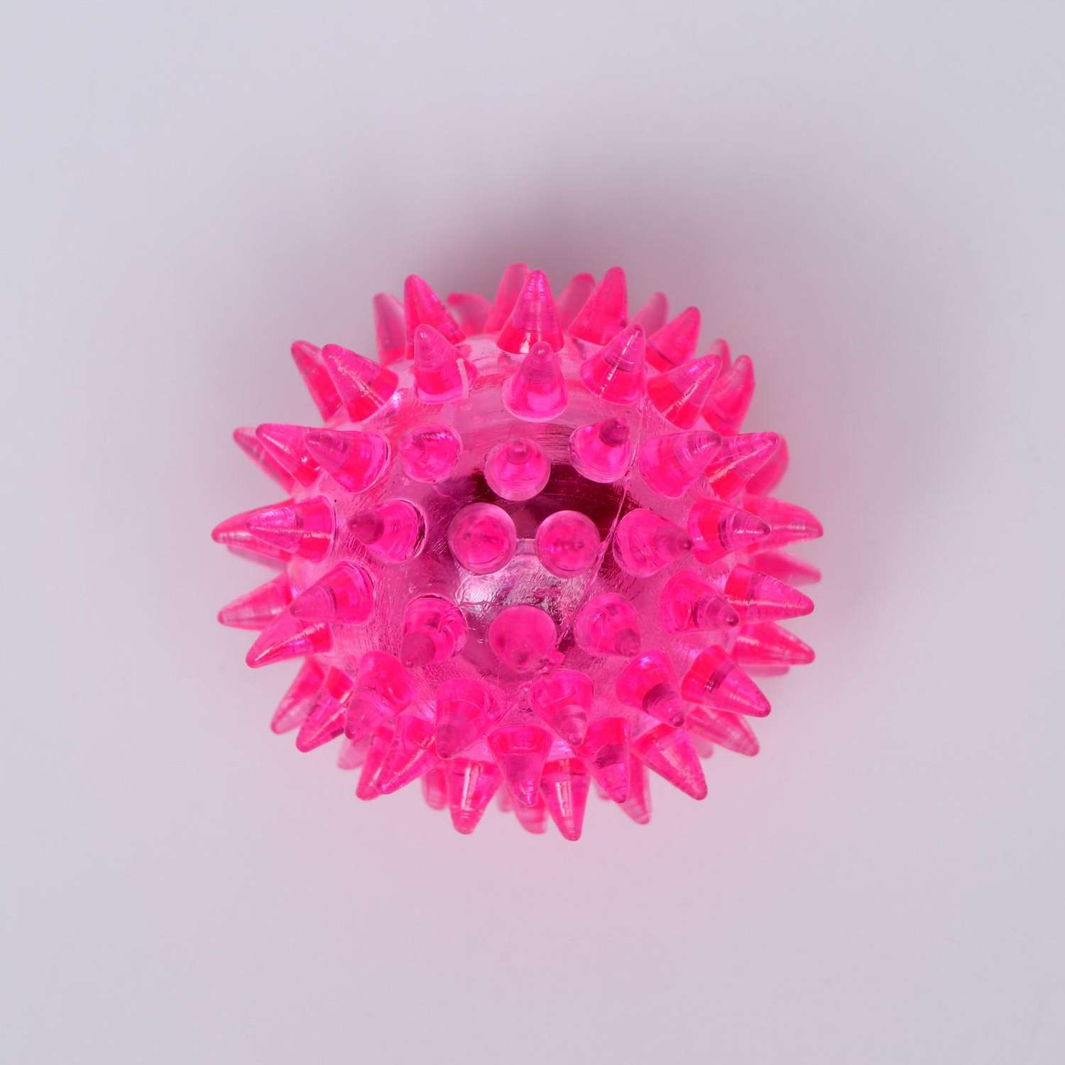 Игрушка для собак Пижон Мяч светящийся 4.5 см розовый - фото 2