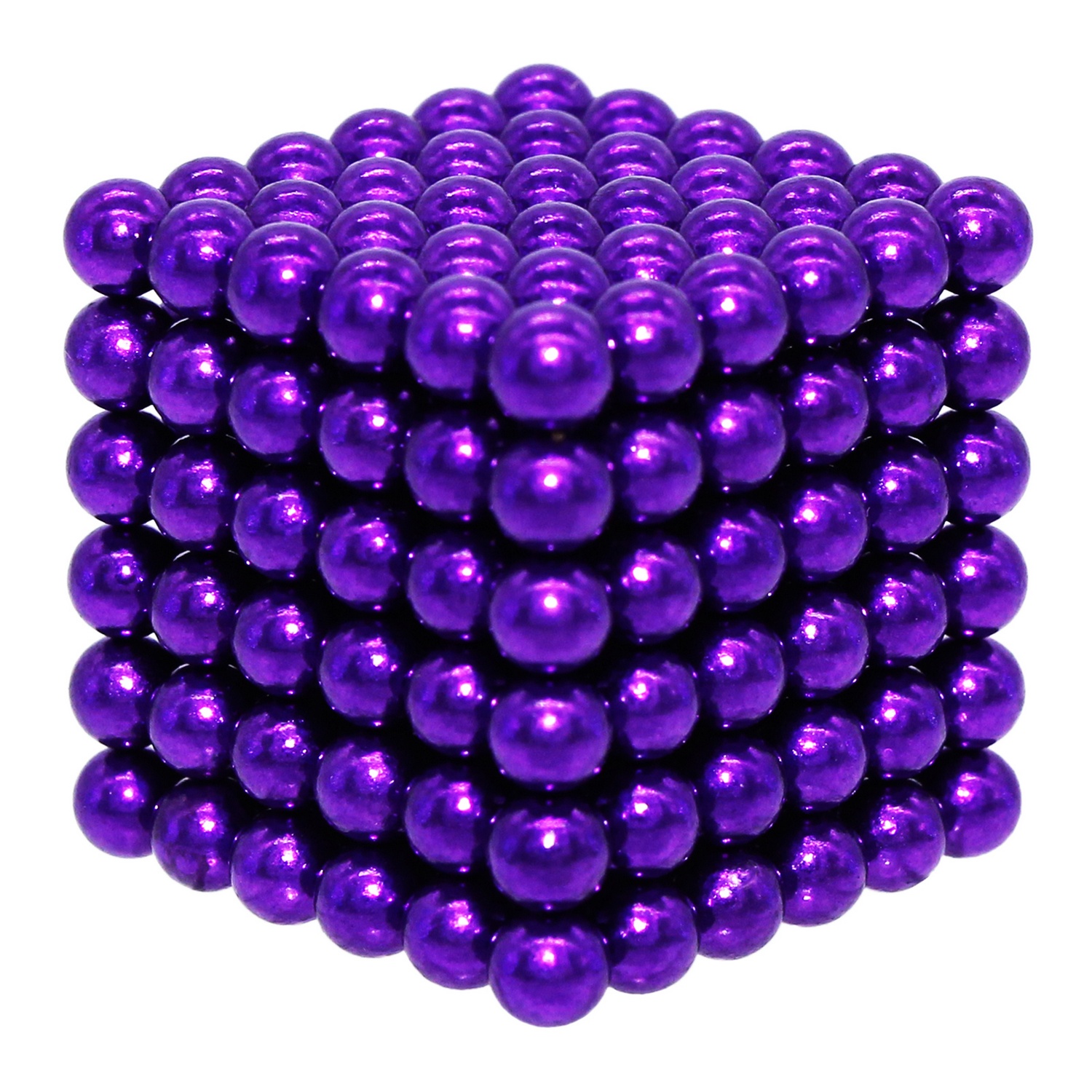 Головоломка магнитная Magnetic Cube сиреневый неокуб 216 элементов - фото 6