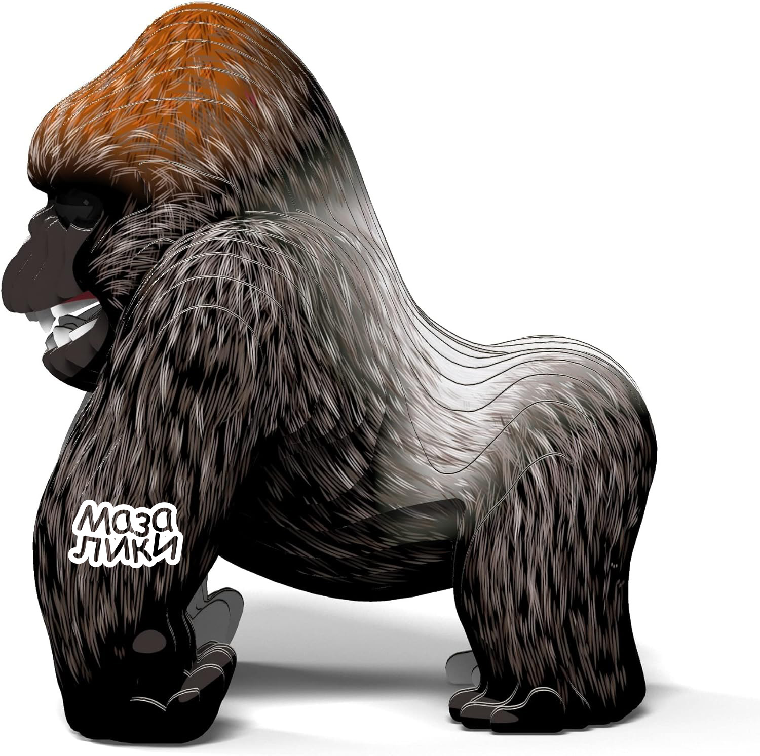 Сборная 3D игрушка-пазл Мазалики горилла - фото 4