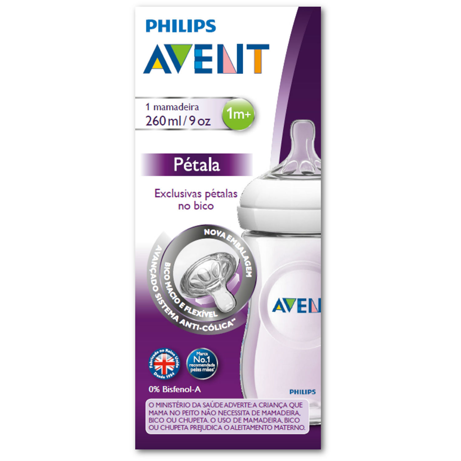 Бутылочка Philips Avent Natural 1 мес+ 260 мл SCF693/17 - фото 5