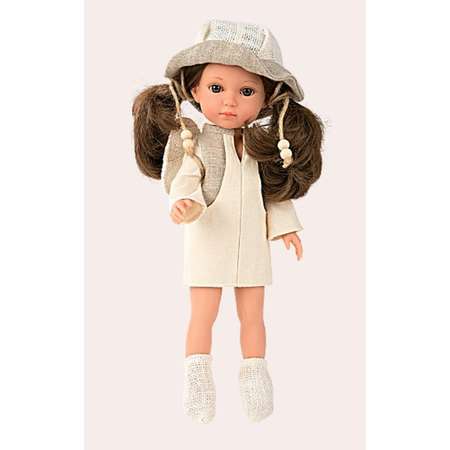 Кукла 36 см Arias Elegance Carlota брюнетка в эко бежевой одежде
