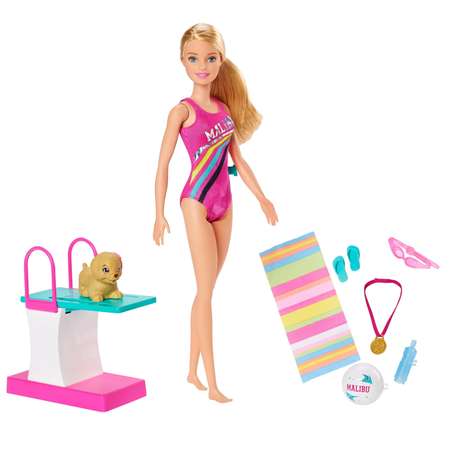 Набор игровой Barbie Чемпион по плаванию GHK23