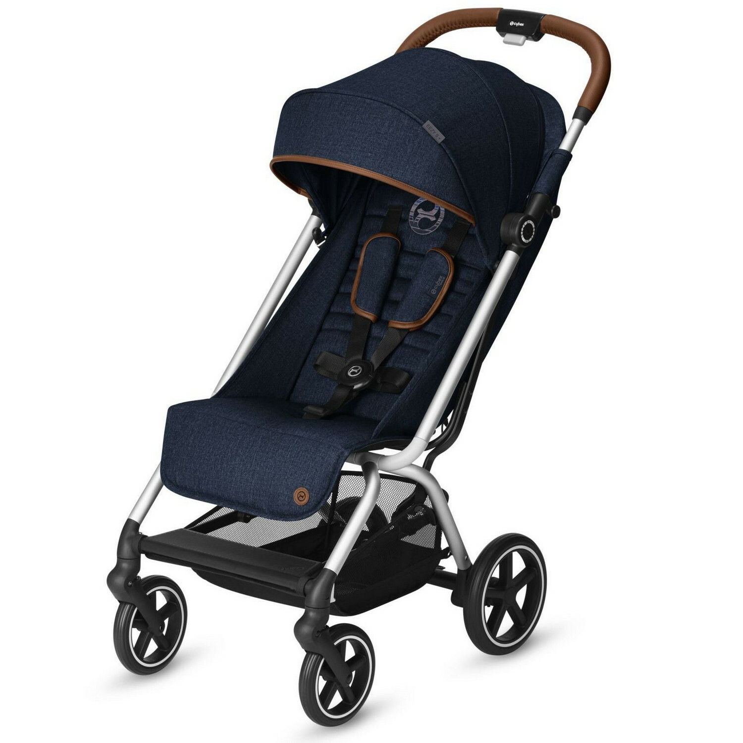 Коляска Cybex Eezy S Plus с дождевиком Denim Blue - фото 1