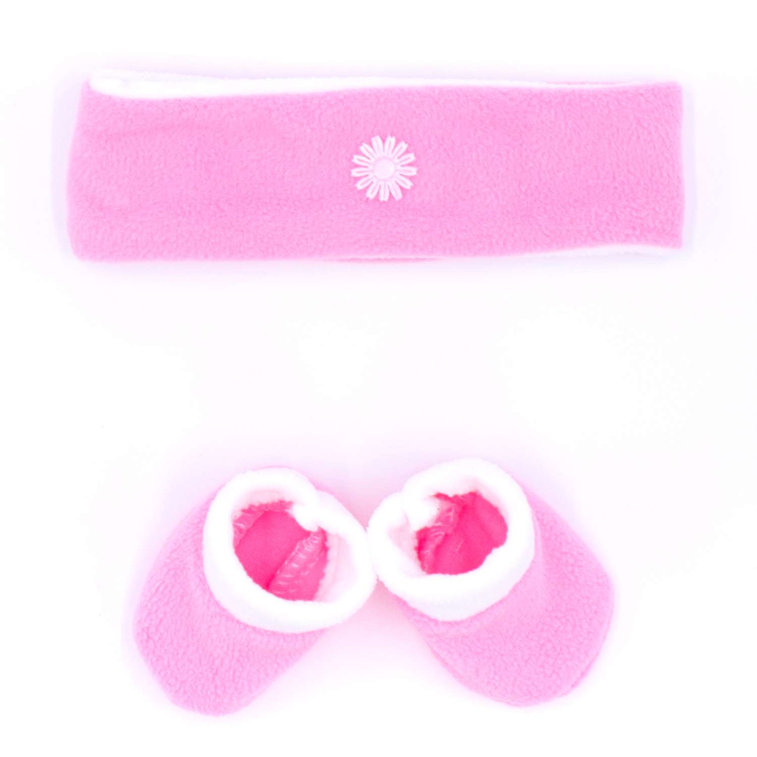 Комплект для пупса Модница 43-48 см: платье колготки повязка на голову и тапочки 6118 розовый-розовый 6118розовый&amp;розовый - фото 10