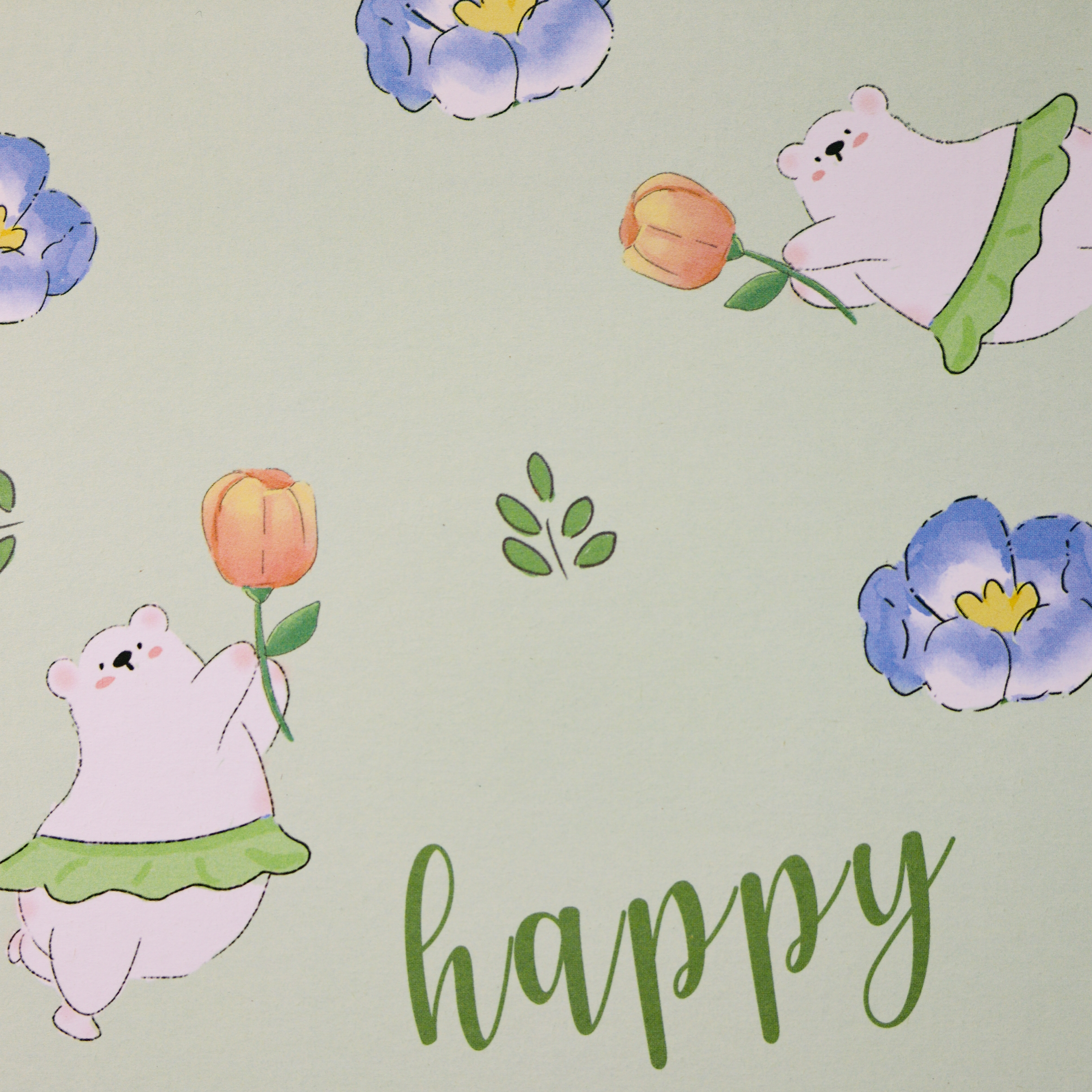 Зеркало настольное для макияжа iLikeGift Happy bear green - фото 7