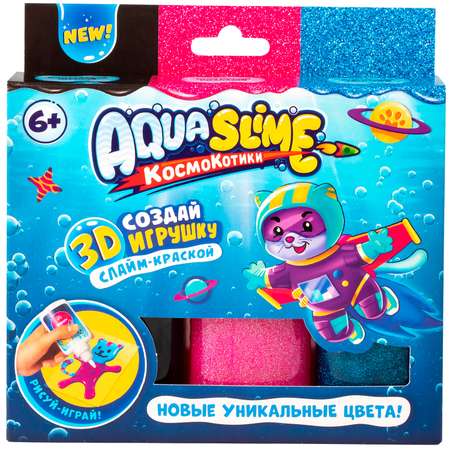 Набор для изготовления фигурок Aqua Slime из цветного геля Розовый-Голубой AQ008