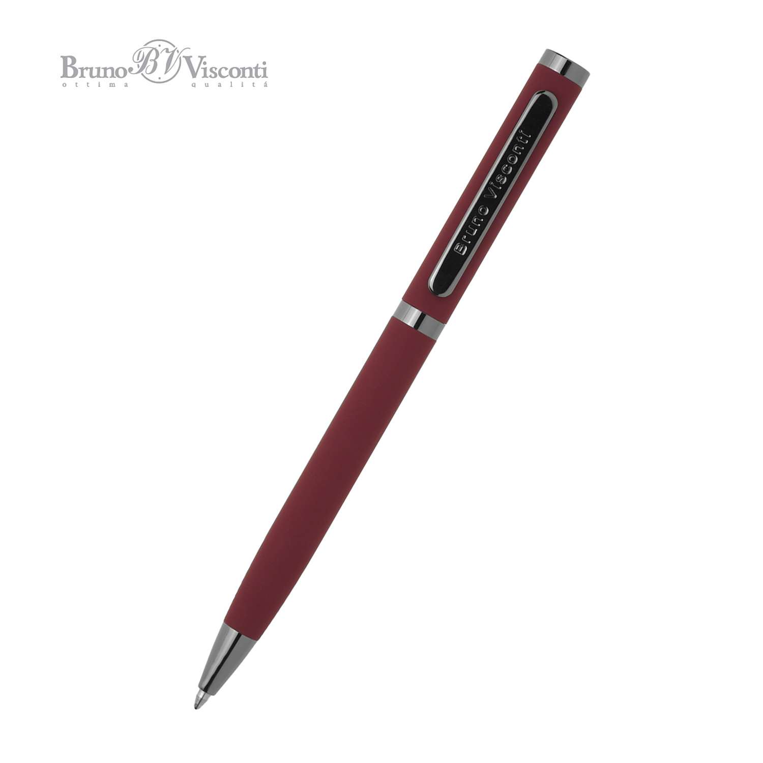 Ручка шариковая Bruno Visconti автоматическая Firenze цвет корпуса красный 1 мм синяя - фото 3