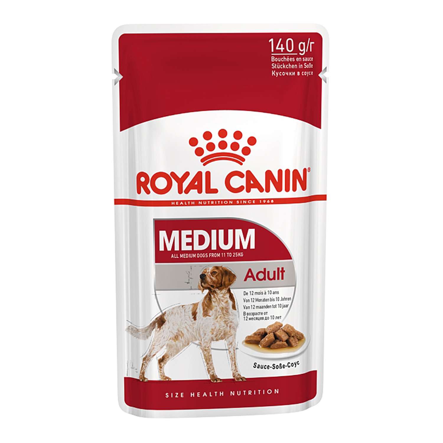 Корм для собак ROYAL CANIN средних пород соус пауч 140г - фото 1
