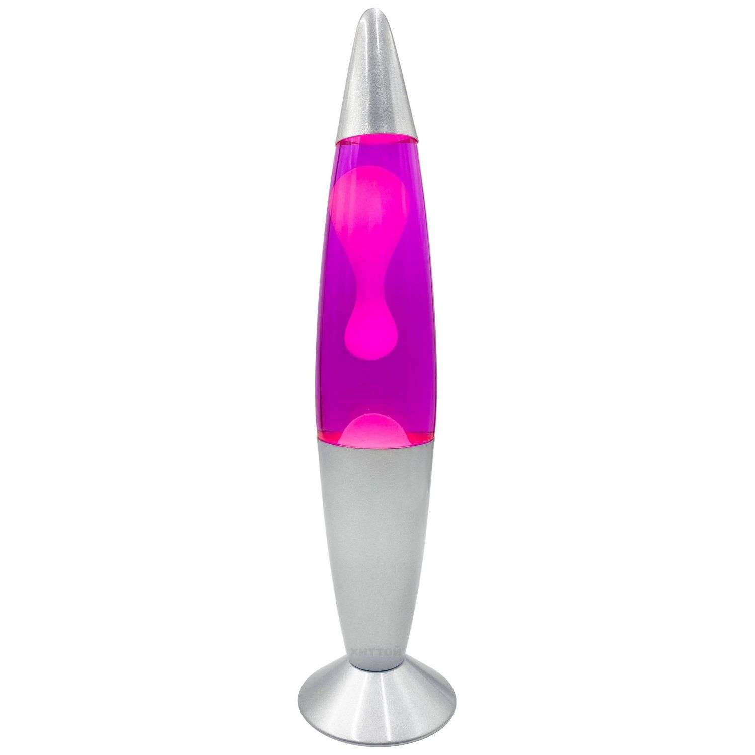 Светильник HitToy Лава-Лампа Классик 34 см Серебро Розовый и Белый - фото 1