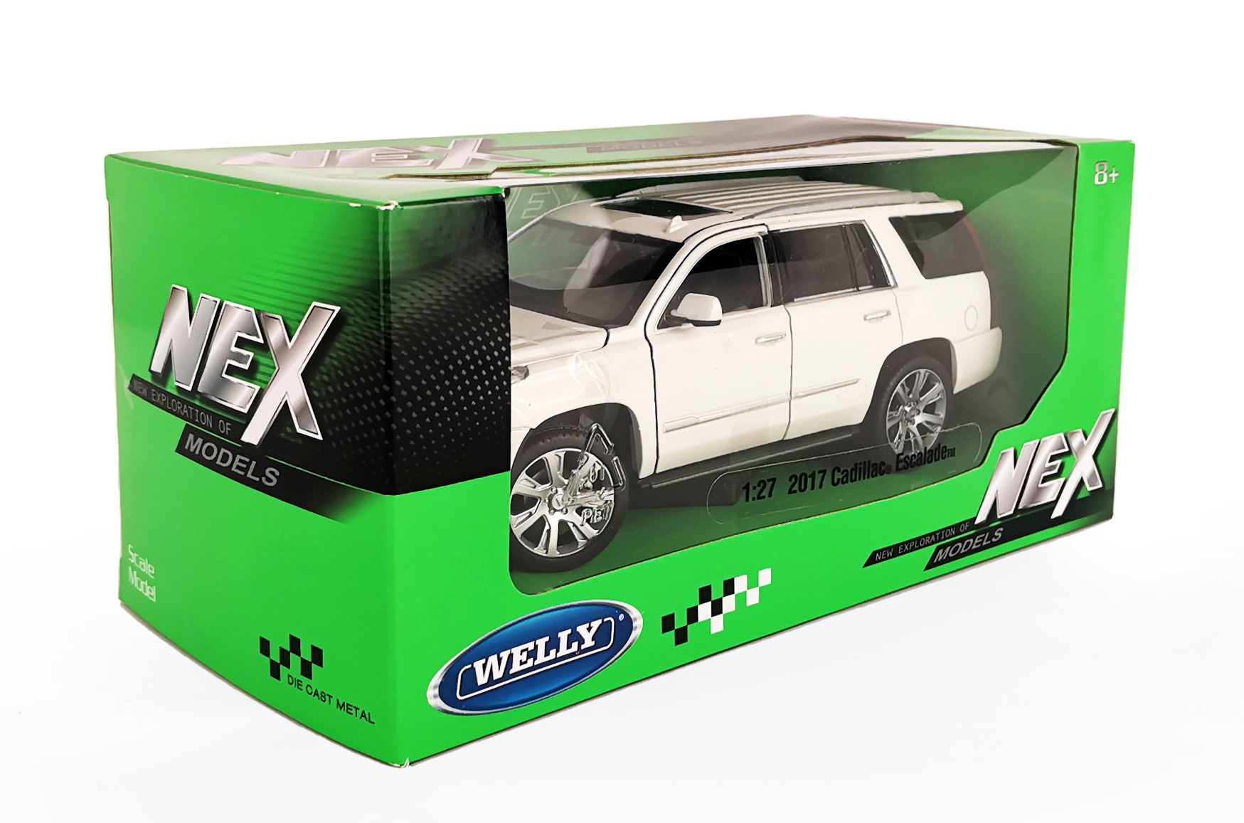 Автомобиль Welly Cadillac Escalade 1:24 без механизмов белый 24084W - фото 4