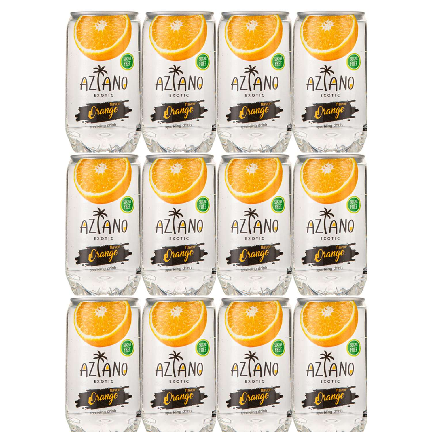 Напиток газированный Aziano Sparkling Апельсин 0.350 л 12 штук - фото 1