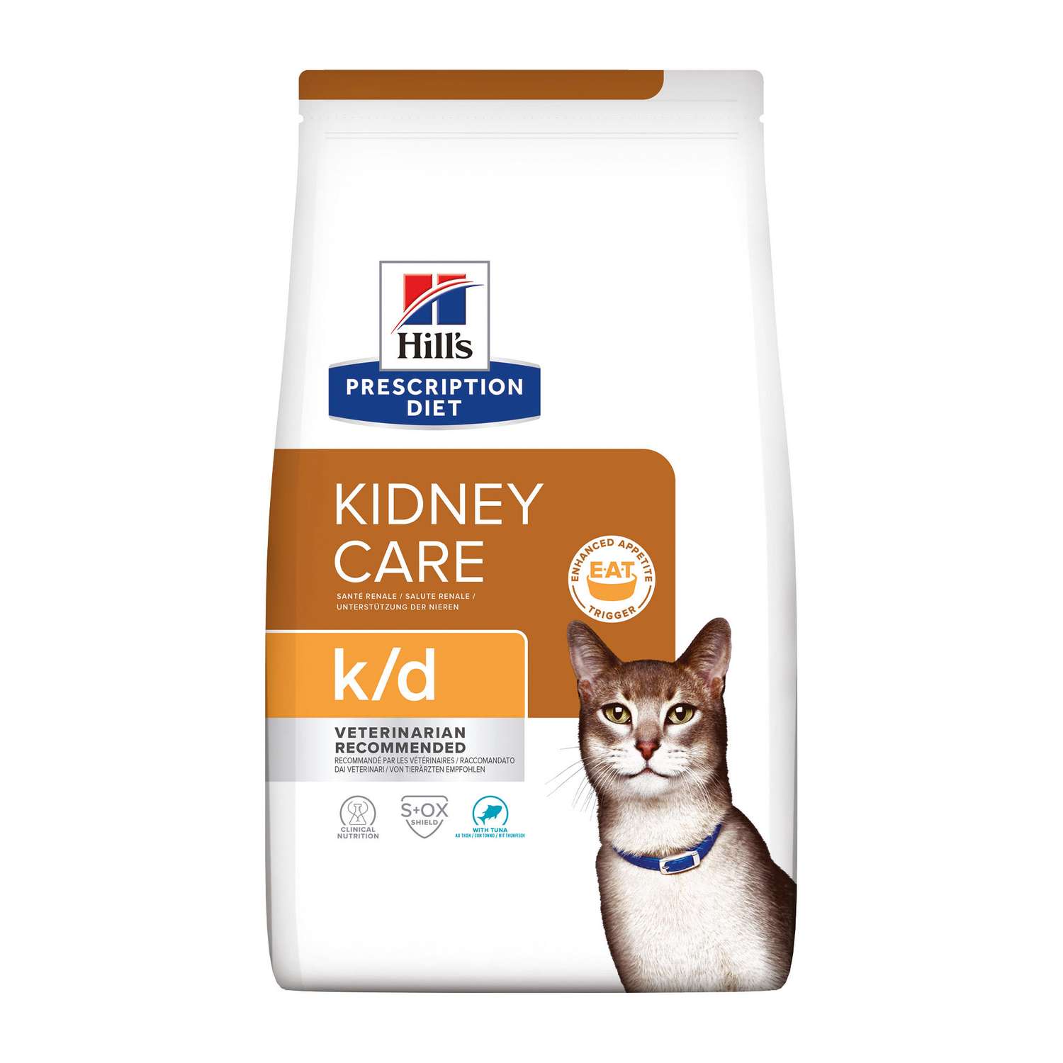 Корм для кошек HILLS 1.5кг Prescription Diet k/d Kidney Care для здоровья почек с тунцом сухой - фото 1