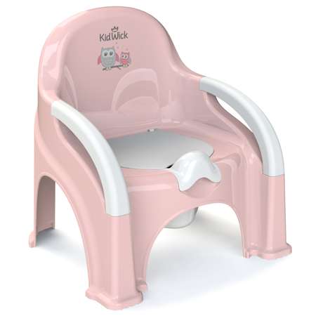 Горшок-стул туалетный KidWick Премьер с крышкой Розовый-Белый-Белый