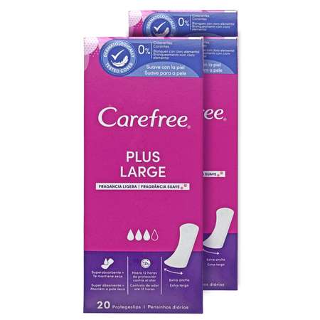 Прокладки гигиенические Carefree ежедневные 20 шт х 3 упаковки Plus large