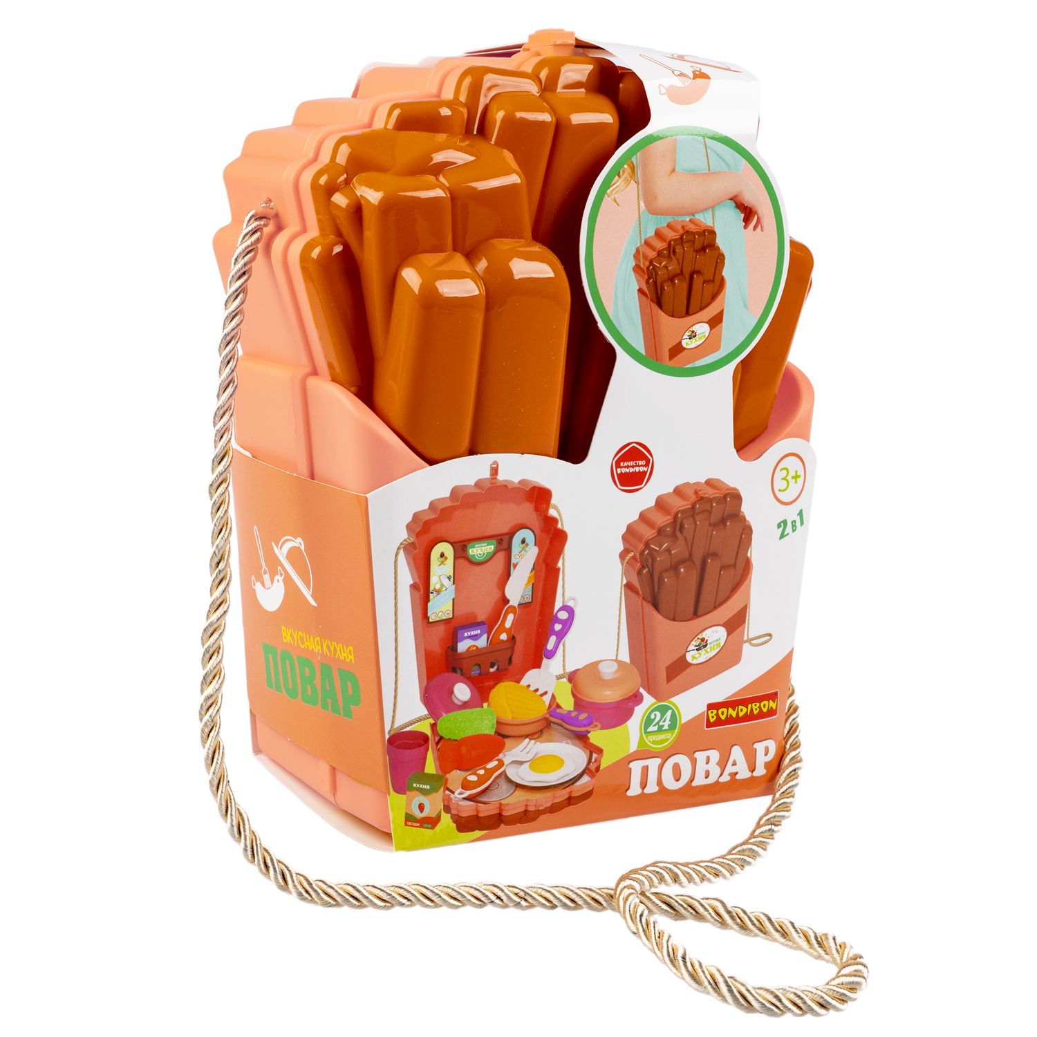 Игрушка Bondibon плита, посуда, продукты - фото 3