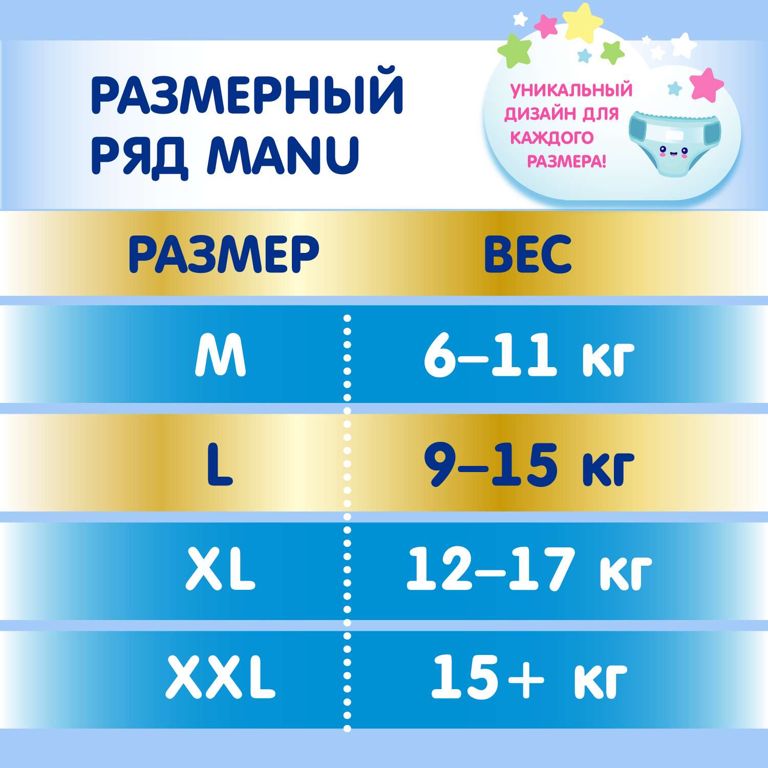 Подгузники-трусики MANU Premium L 9-15кг 52шт - фото 15