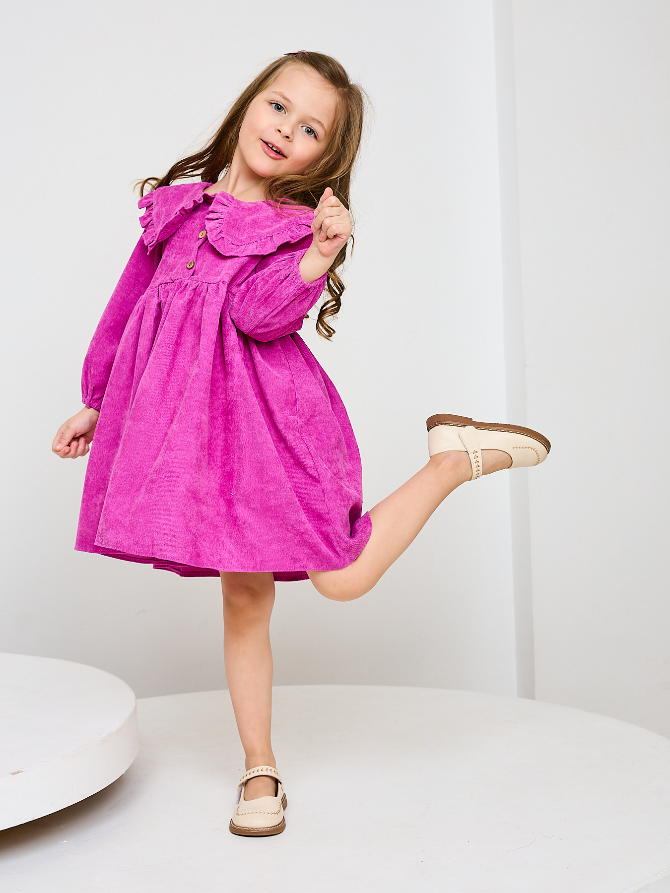 Платье Mil Art kids 1902201533DRESS-WELVET-PURPLE1 - фото 4