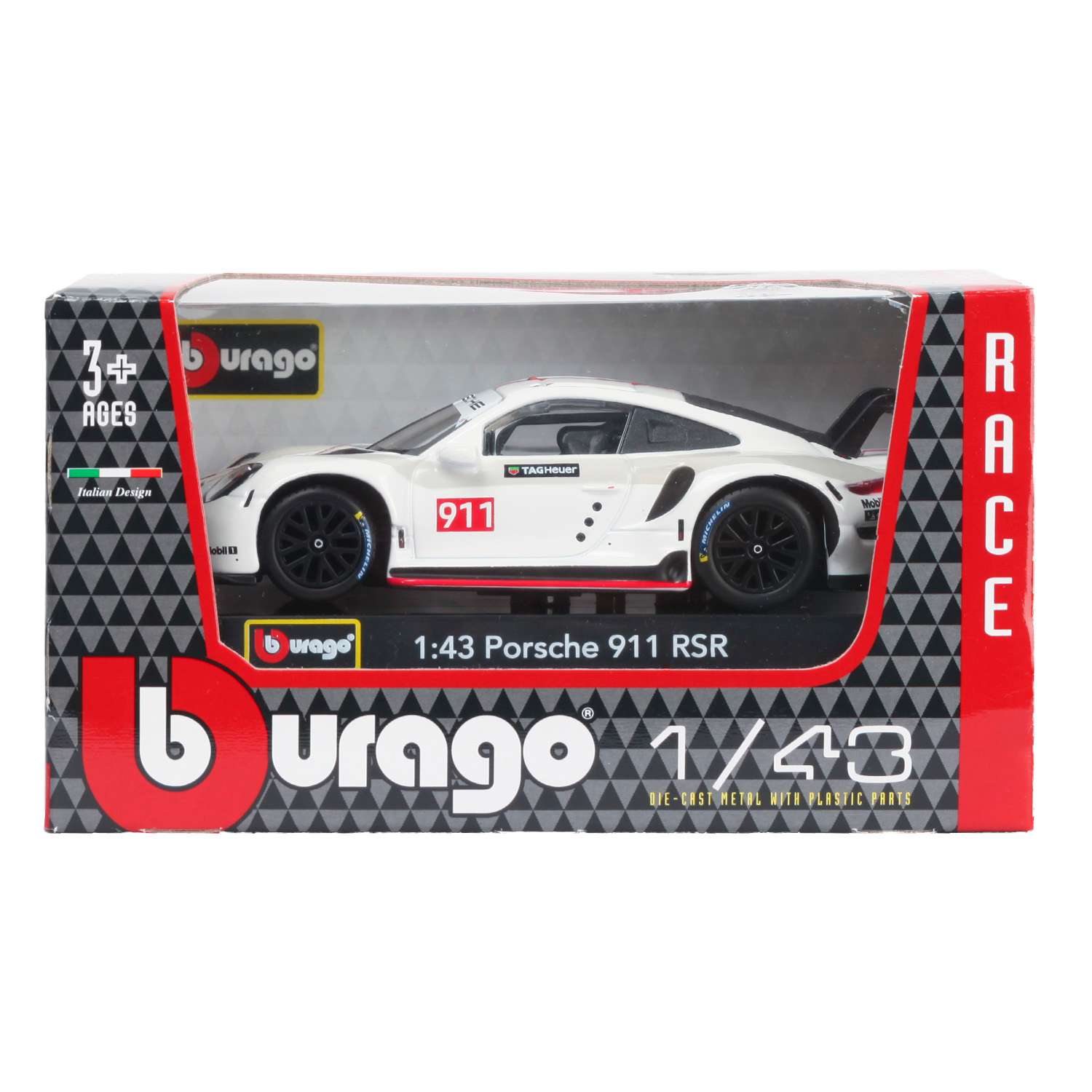 Машина BBurago 1:43 Porsche 911 RSR 18-38048 18-38048 - фото 2