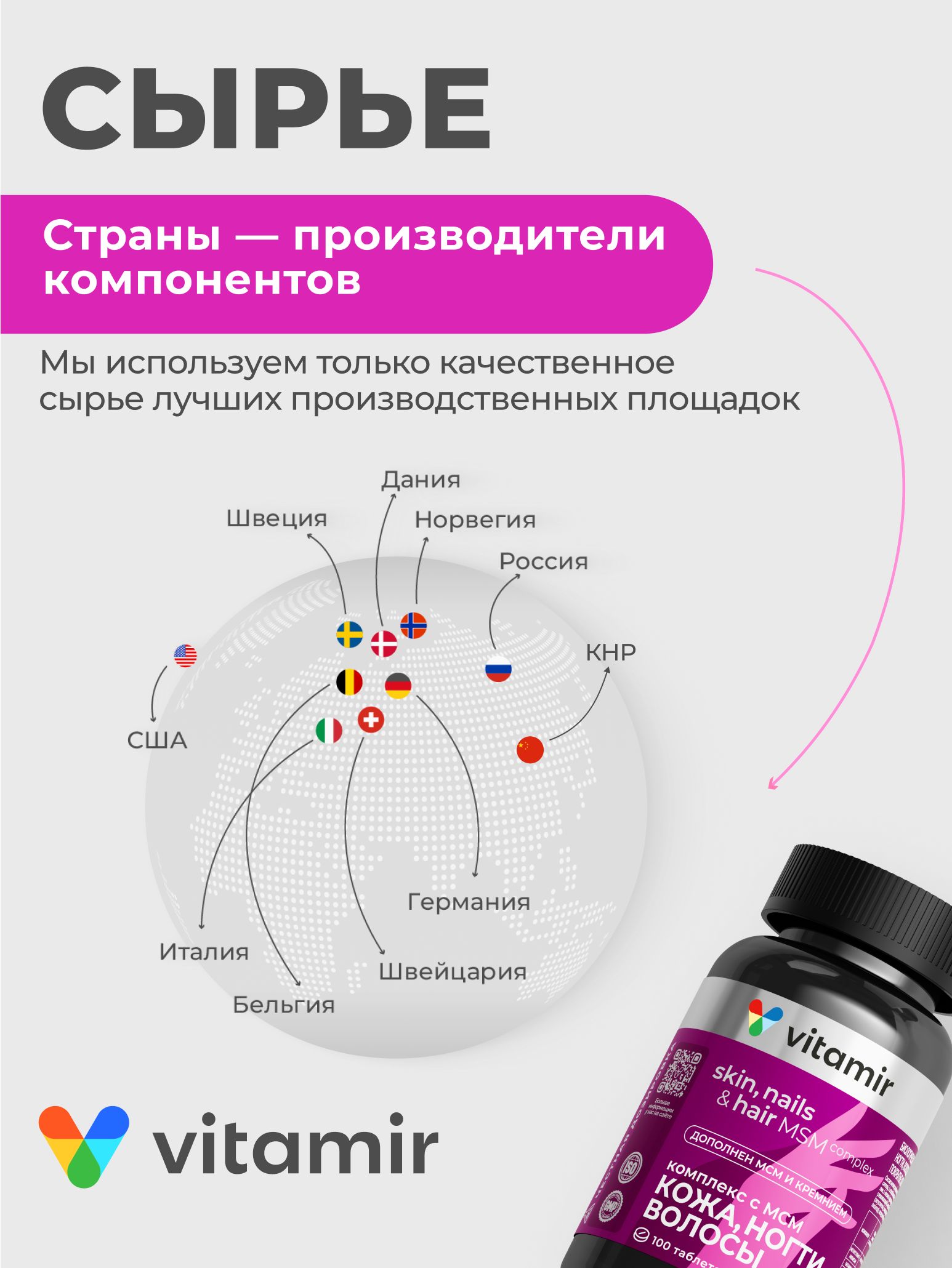 БАД для здоровья волос,ногтей,кожи VITAMIR beauty - фото 8