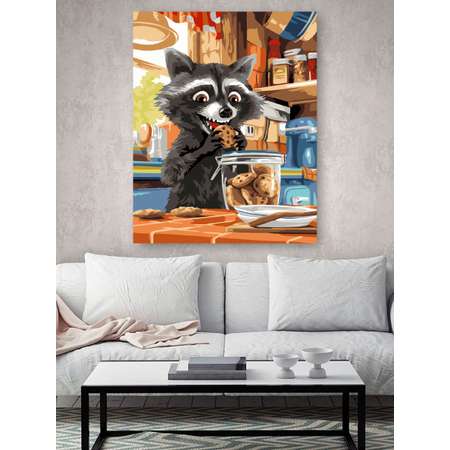 Картина по номерам Hobby Paint холст на деревянном подрамнике 40х50 см Проказник на кухне