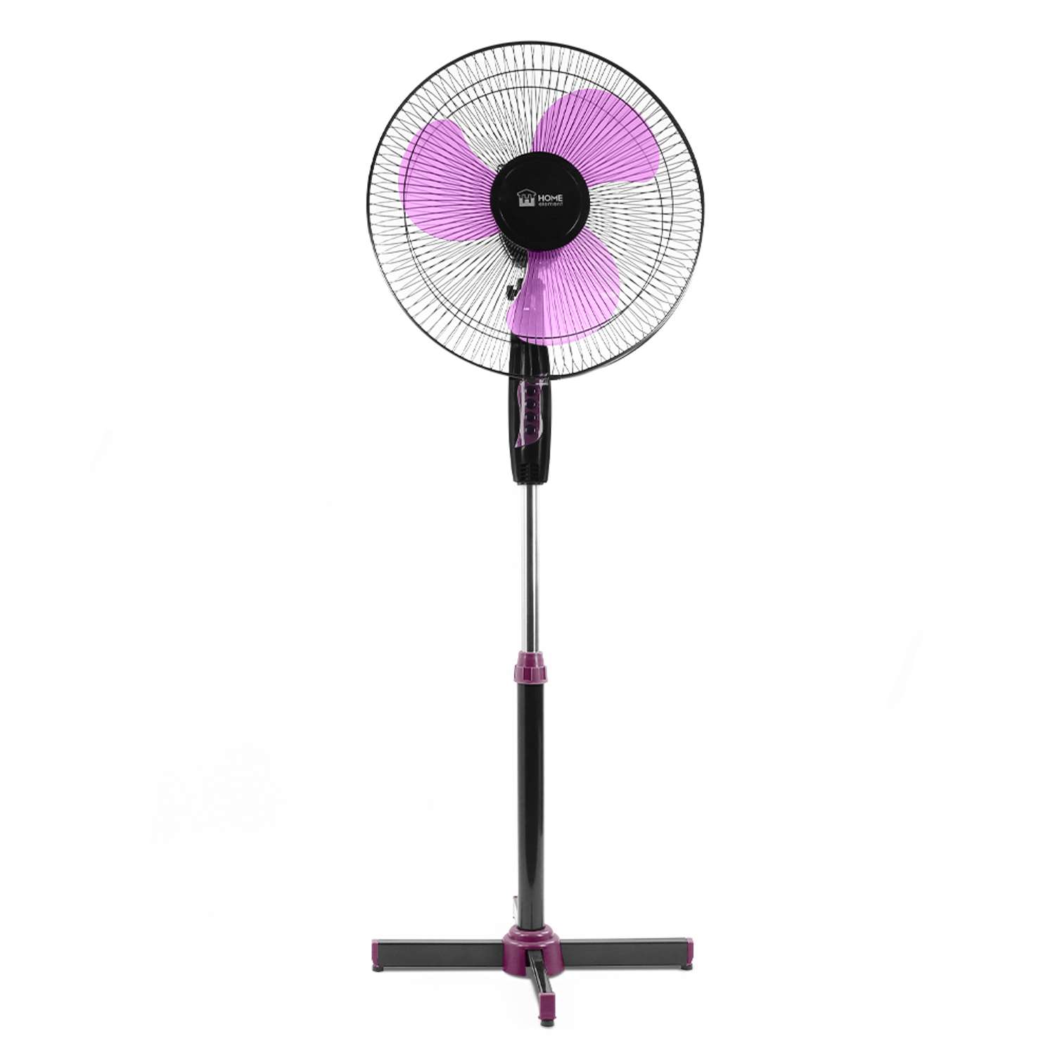 Вентилятор напольный HOME ELEMENT HE-FN1204 черный фиолетовый - фото 9