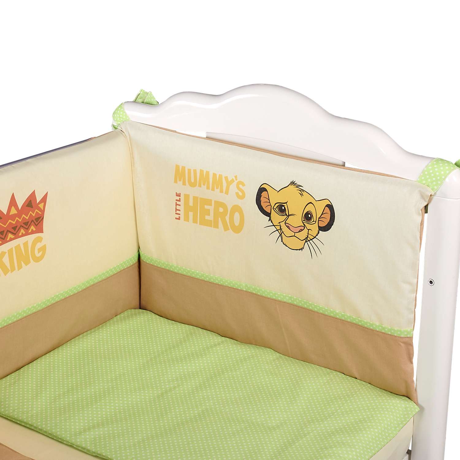 Комплект в кроватку Polini kids Disney baby Король Лев 5 предметов Макиато - фото 11