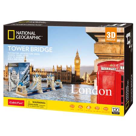 Пазл CubicFun National Geographic Тауэрский мост 3D 120деталей DS0978h