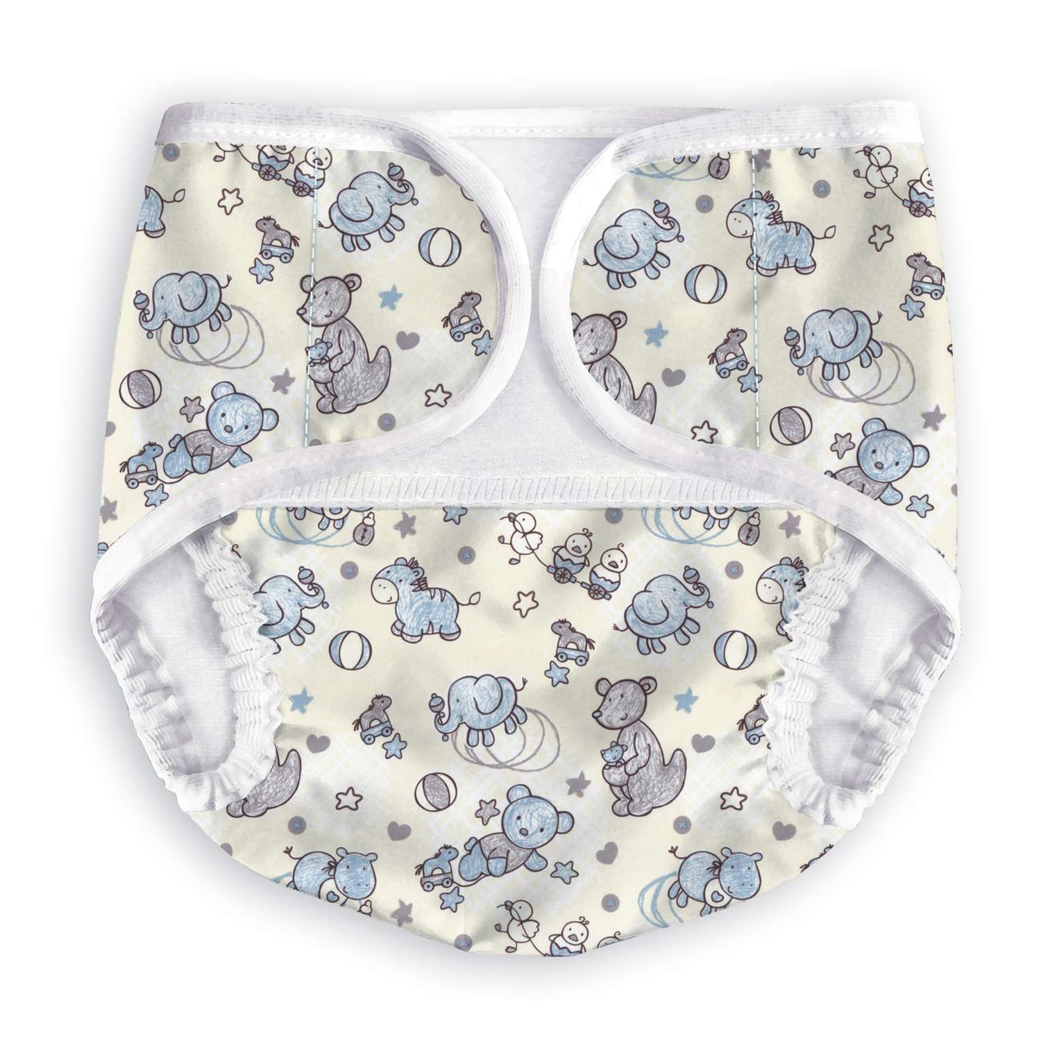 Трусики MULTI-DIAPERS с карманом для вкладыша Бегемоты В 4-9кг 1шт - фото 2