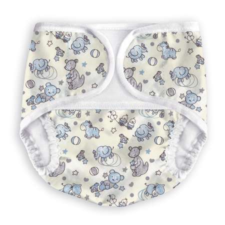 Трусики MULTI-DIAPERS с карманом для вкладыша Бегемоты В 4-9кг 1шт