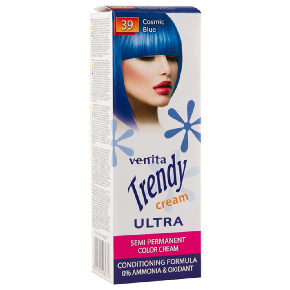 Крем-краска для волос VENITA Ultra тон 39 голубой космос 75 мл - фото 2