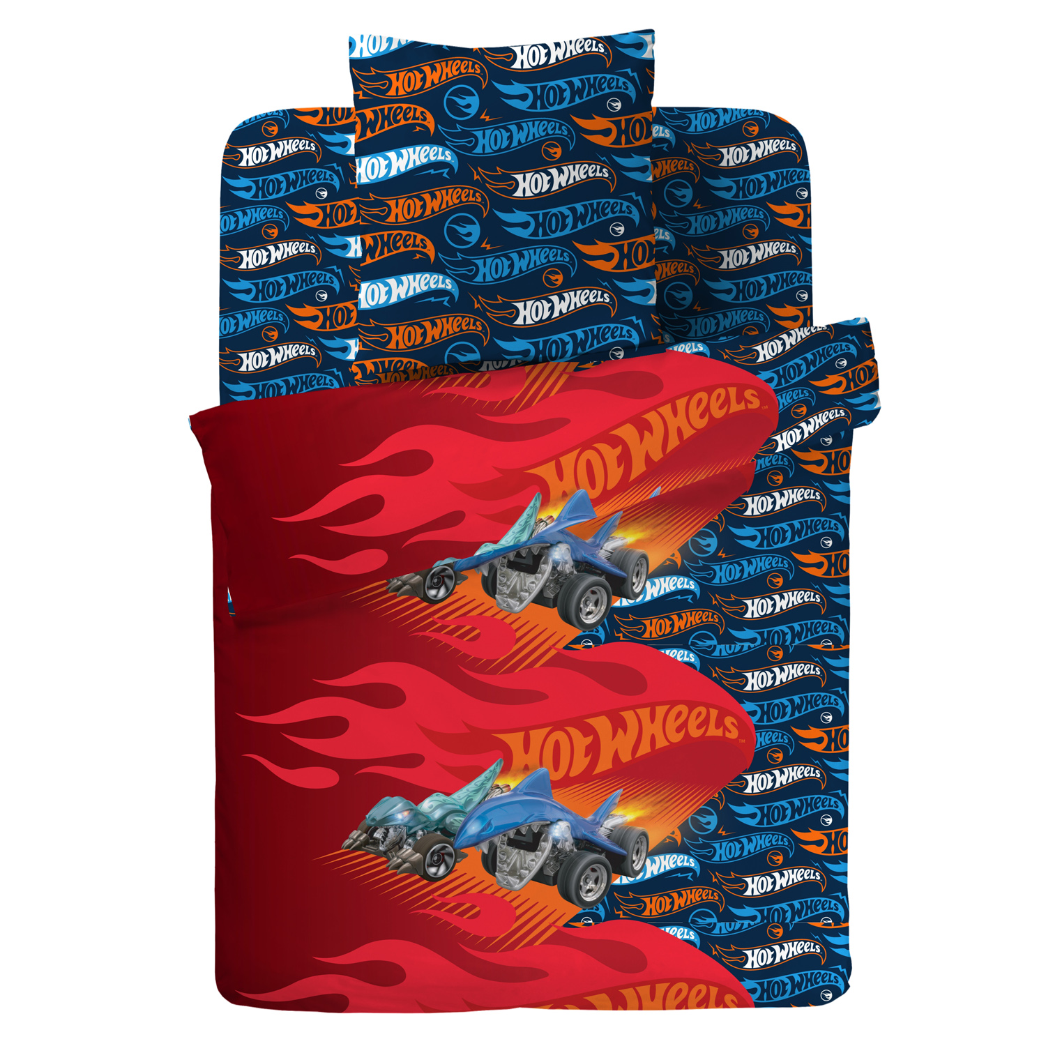 Комплект постельного белья Павлинка Hot wheels бязь 1.5 сп - фото 1