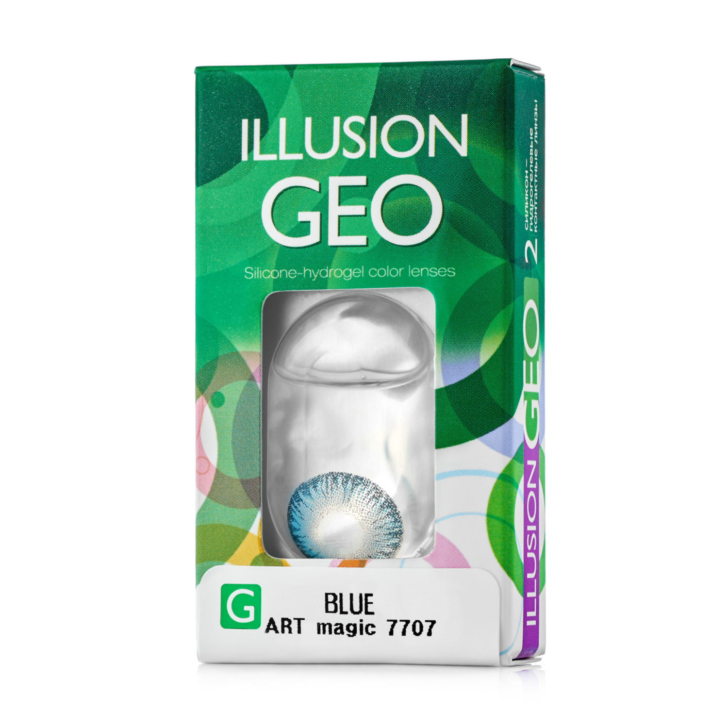 Контактные линзы ILLUSION geo magic blue на 1 месяц -1.50/14.2/8.6 2 шт. - фото 1