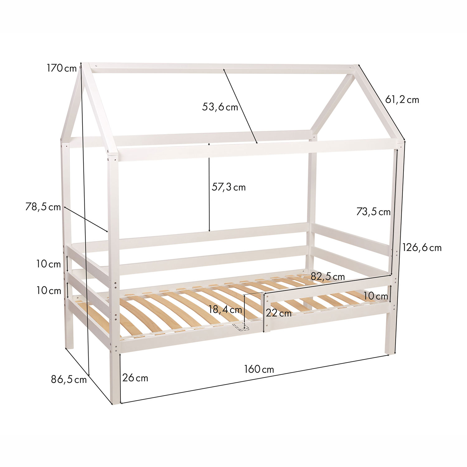 Кровать Polini kids Simple 950 Белый - фото 11