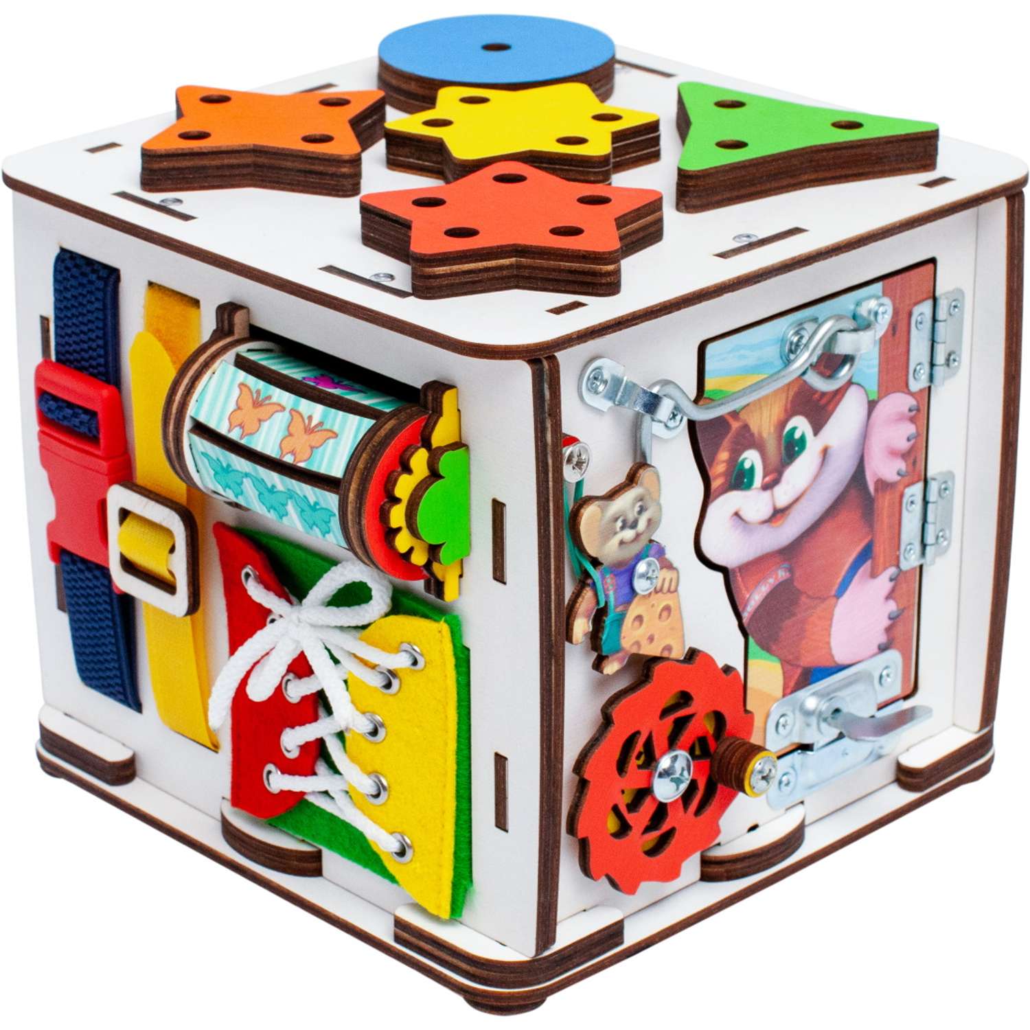 Бизиборд Jolly Kids Развивающий кубик со светом - фото 2