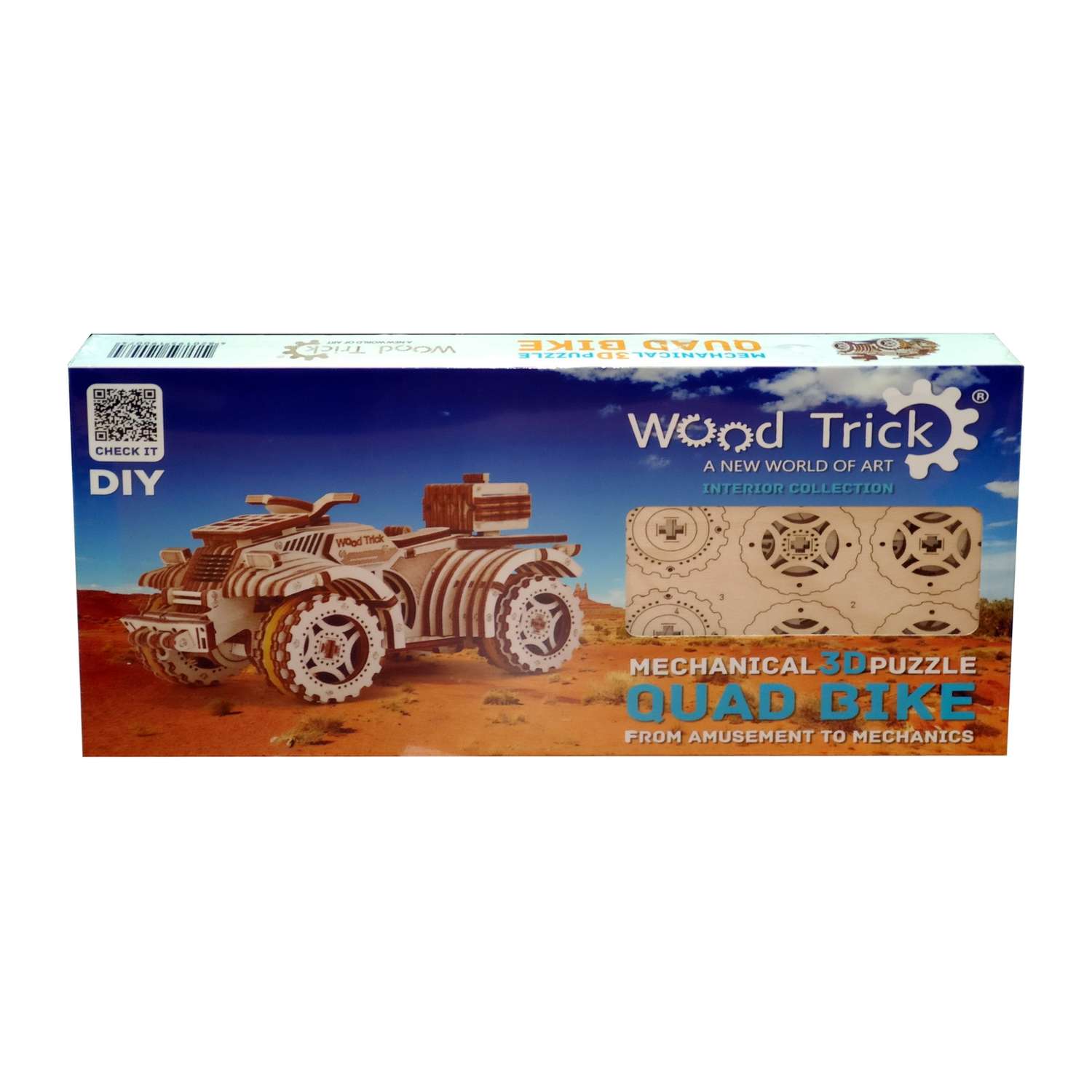 Пазл 3D Wood Trick Квадроцикл механический 1234-6 - фото 8