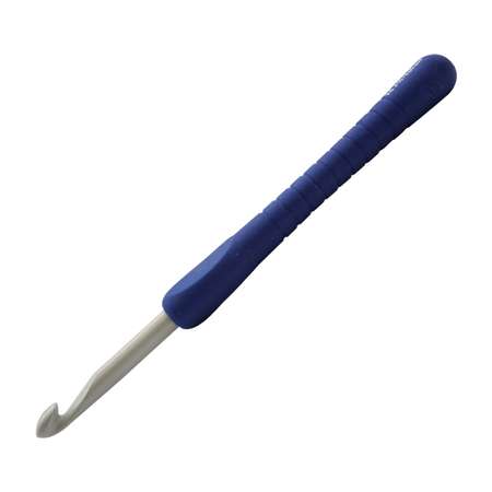 Крючок для вязания Pony алюминиевый с мягкой ручкой 6 мм 14 см 56809