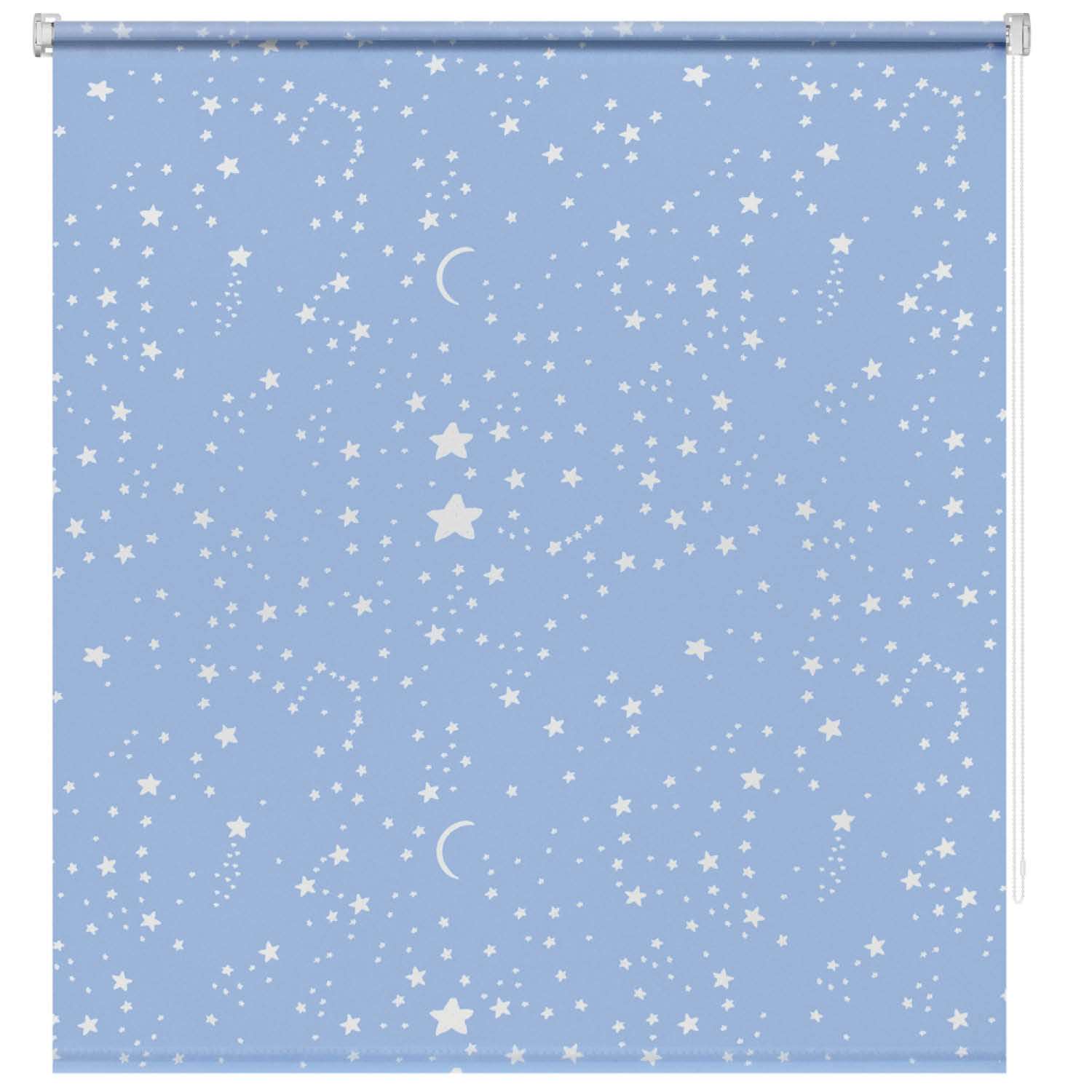 Рулонная штора DECOFEST Принт Звездное небо Голубой 070x160 LT Мини - фото 1