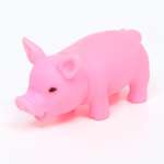 Игрушка для собак Пижон «Маленький поросенок» с пищалкой 9 см бледно-розовая