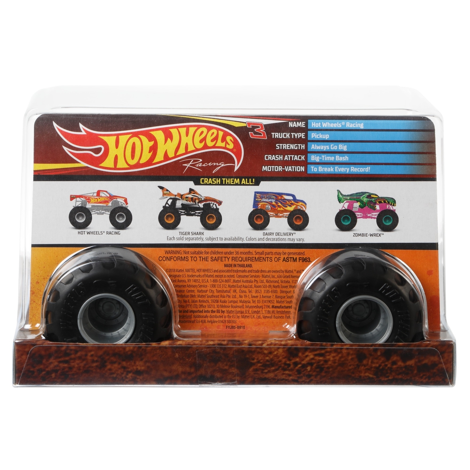 Автомобиль Hot Wheels Monster Tracks Гоночный 1:24 FYJ83 - фото 3