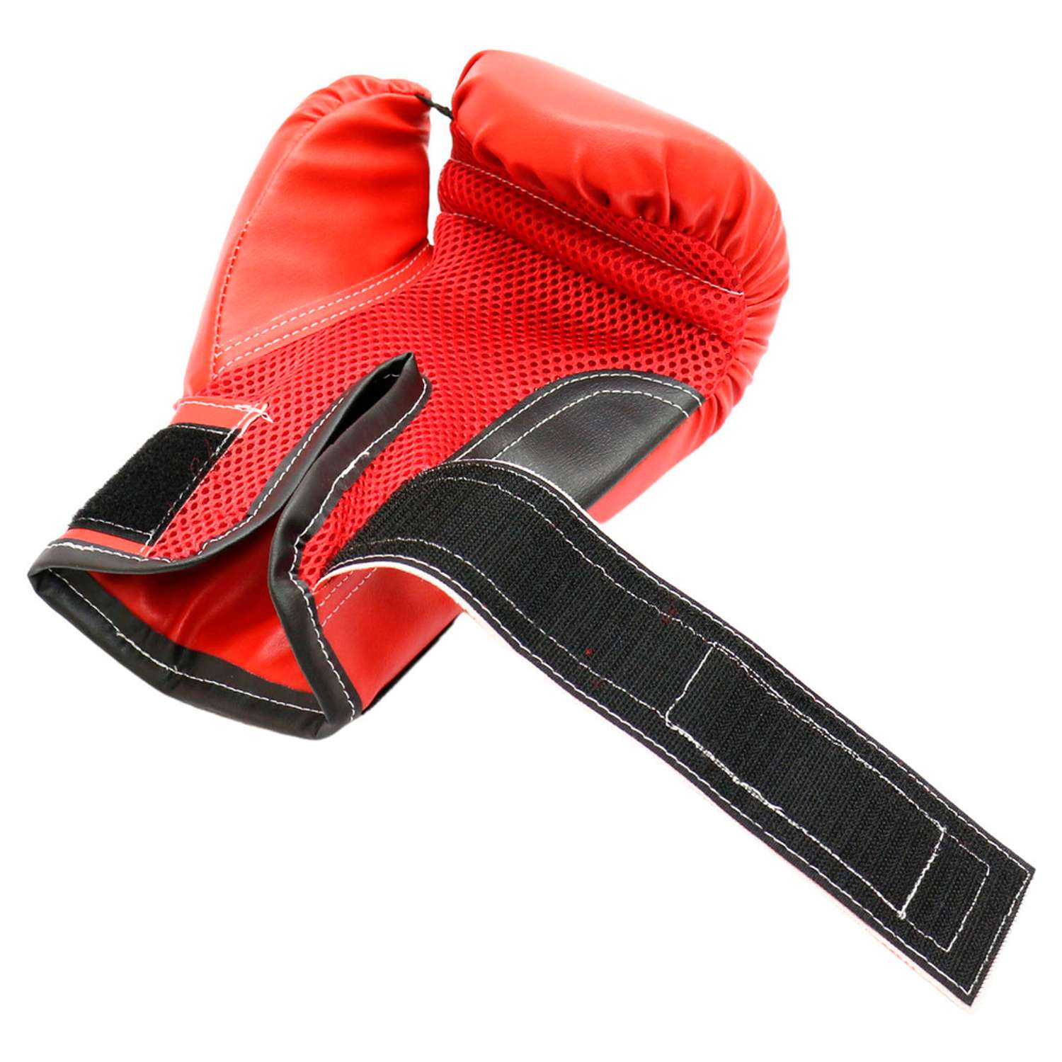 Перчатки боксерские RuscoSport красные 6 унц - фото 2