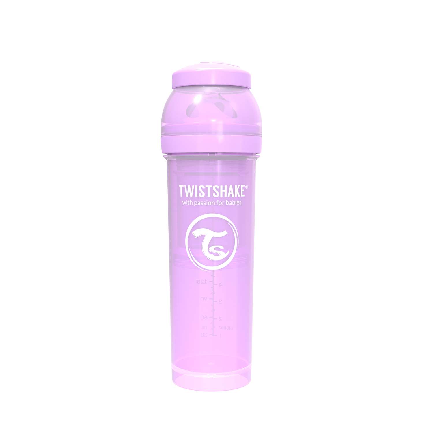Бутылочка Twistshake Антиколиковая Пастельный фиолетовый 330 мл 4 мес+ - фото 2