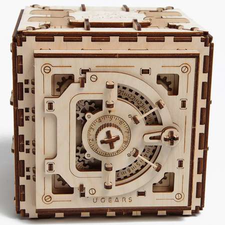 Сборная деревянная модель UGEARS Сейф 3D-пазл механический конструктор